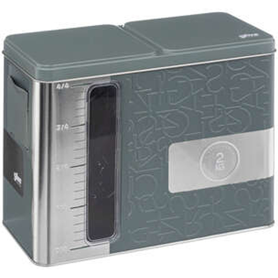 2x caja de almacenamiento color verde con medidor  para verter: caja 1kg + caja 2kg