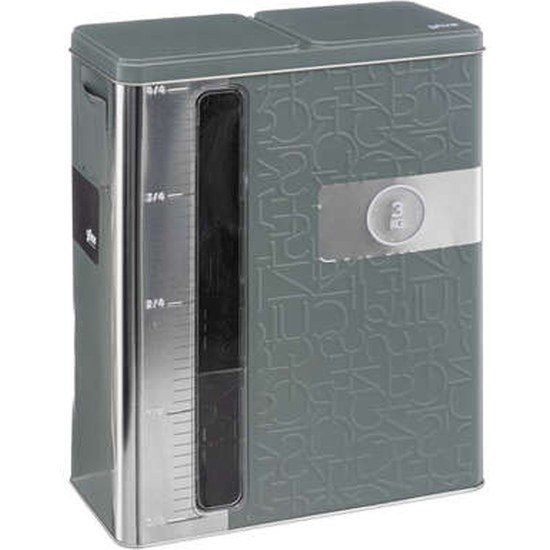 2x caja de almacenamiento color verde con medidor  para verter: caja 1kg + caja 3kg