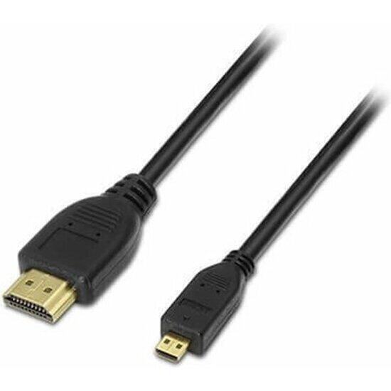 Cable micro hdmi(d)m a hdmi(a)m aisens 1.8m negro