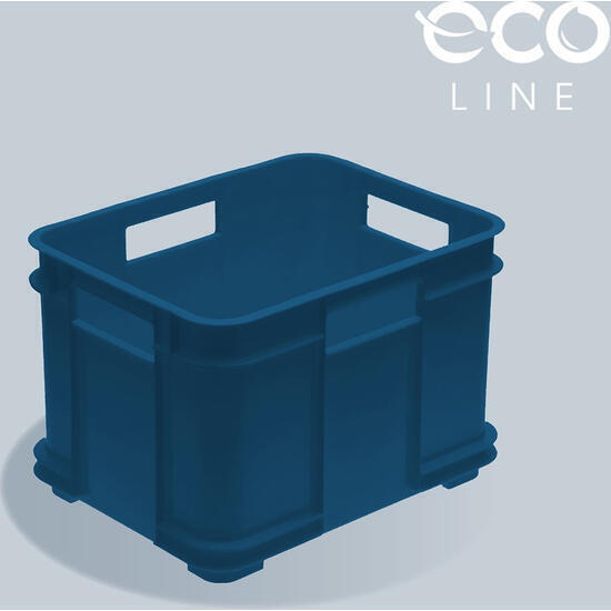 Caja de almacenaje, plástico eco (pp), 35x27x22 cm, 16 l, azul