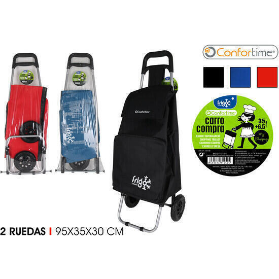 Carro compra 2r 95x35x30 - confortime colores surtidos