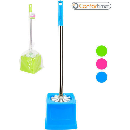 Escobillero plástico wc 13.5x45.5cm confortime - colores surtidos