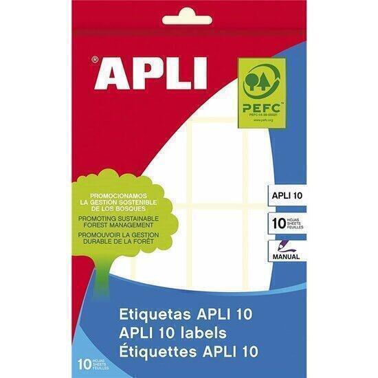Etiquetas adhesivas apli color - 19x27mm