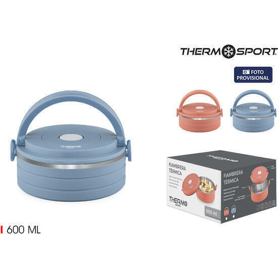 Fiambrera termica ss 0.6lt thermosport - colores surtidos
