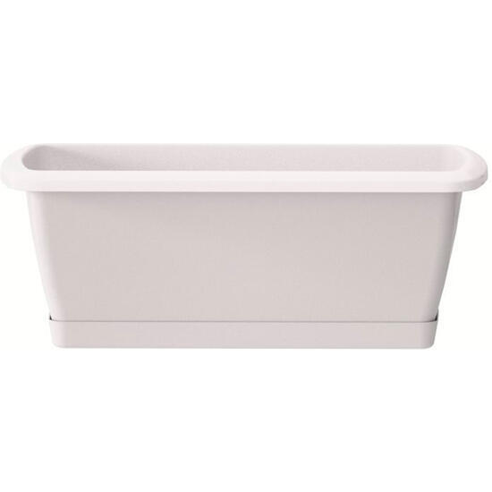 Jardinera respana con soporte de plastico en color blanco 78,6 (largo) x 18,4 (ancho) x 14