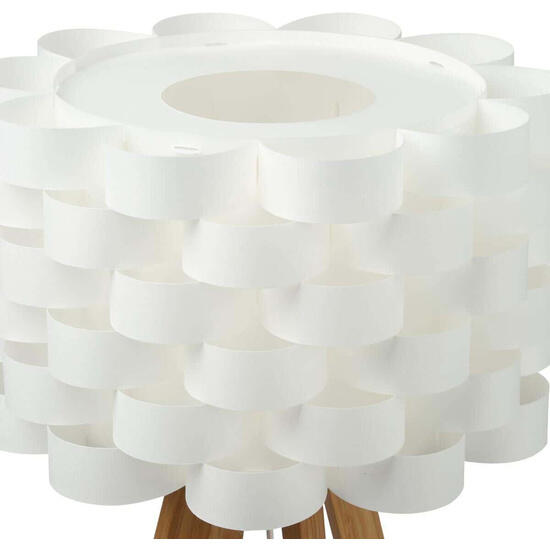 Lámpara de pie perfecta para la decoración en bambú color blanco|d. 50 x h. 150 cm