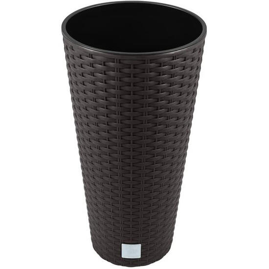 Maceta rato de 8 litros con inserto  en color ocre oscuro