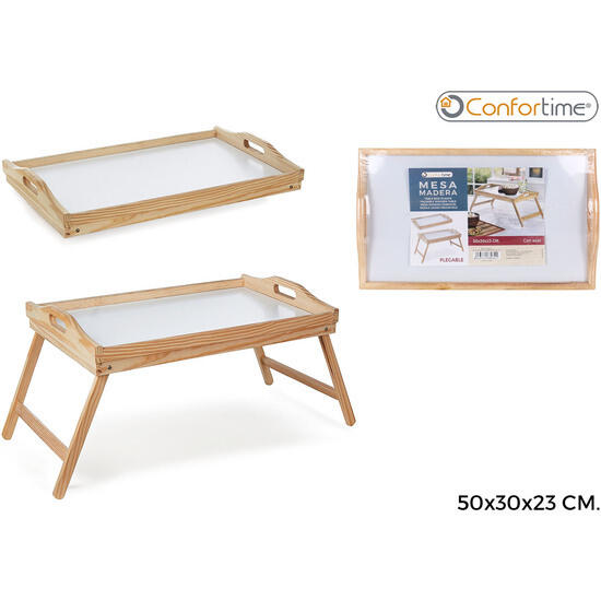 Mesa madera plegable 50x30x23cm confortime