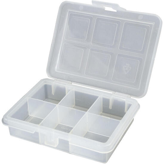 Organizador de plástico con 6 compartimentos l120xp100xh28 mm