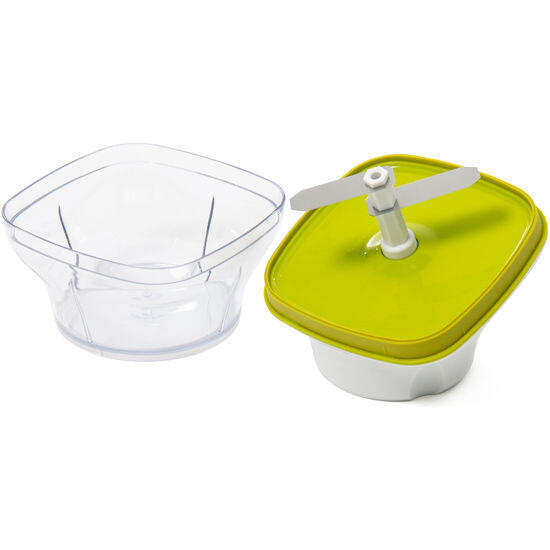 Picadora compacta blanco y verde 12x12x12 cm