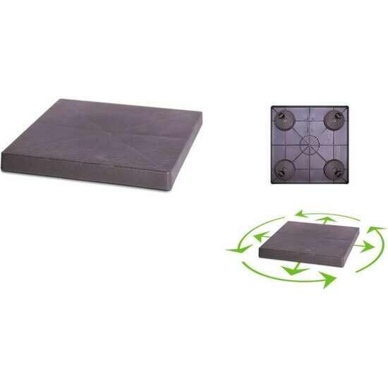 Plataforma movil para macetas prosperplast de plastico cuadrada con 4 ruedas 29,2 x 29,2 x