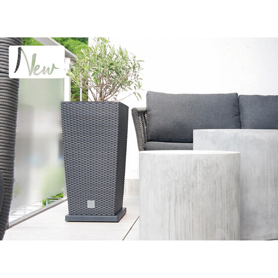 Plataforma movil para macetas prosperplast de plastico cuadrada con 4 ruedas 29,2 x 29,2 x
