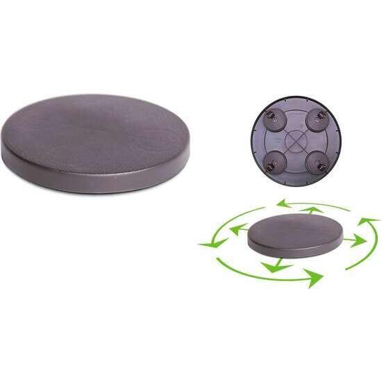 Plataforma movil para macetas prosperplast de plastico redonda con 4 ruedas 29,2 x 29,2 x