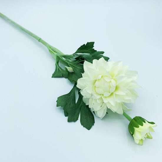 Ramo de dalia con tacto natural de 58 cm con dos cabezas