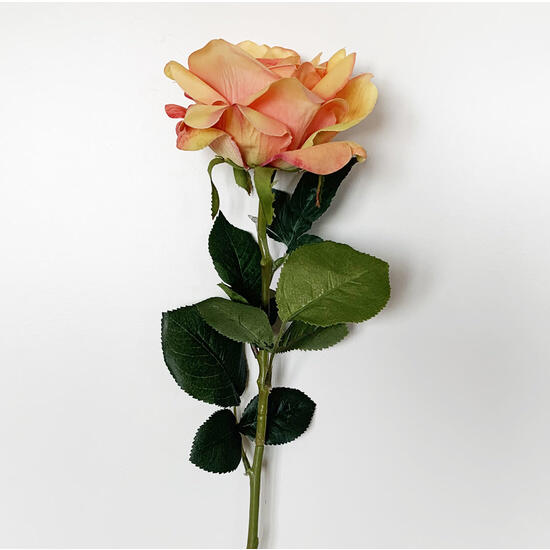 Ramo de rosa con tacto natural de 69 cm color naranja
