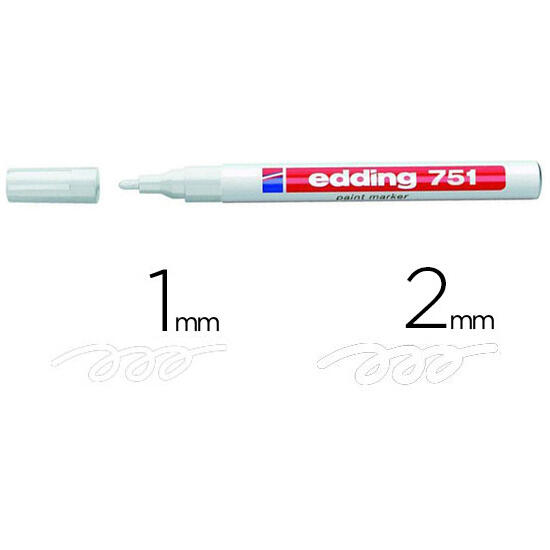 Rotulador edding 751 1-2mm blanco