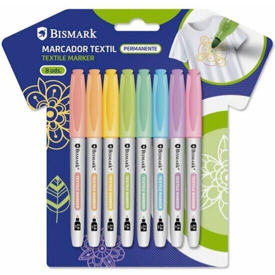 Rotulador permanente textil colores pastel x 8 unidades