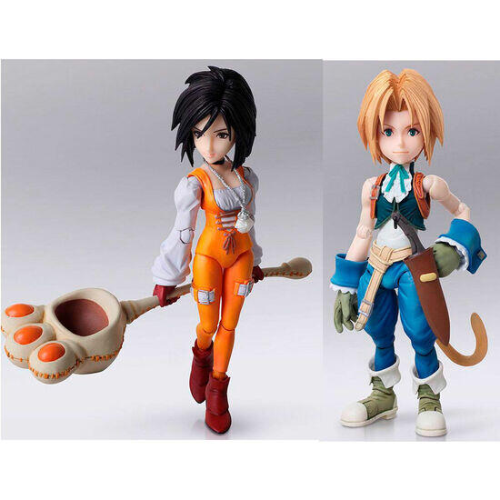 Set 2 figuras bring arts zidane tribal y garnet til alexandros xvii final fantasy ix 12-17