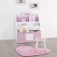 Estantería con contenedor y ruedines en color rosa|l. 62,7 x p. 30 x h. 70 cm