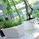 Jardinera respana con soporte de plastico en color blanco 78,6 (largo) x 18,4 (ancho) x 14